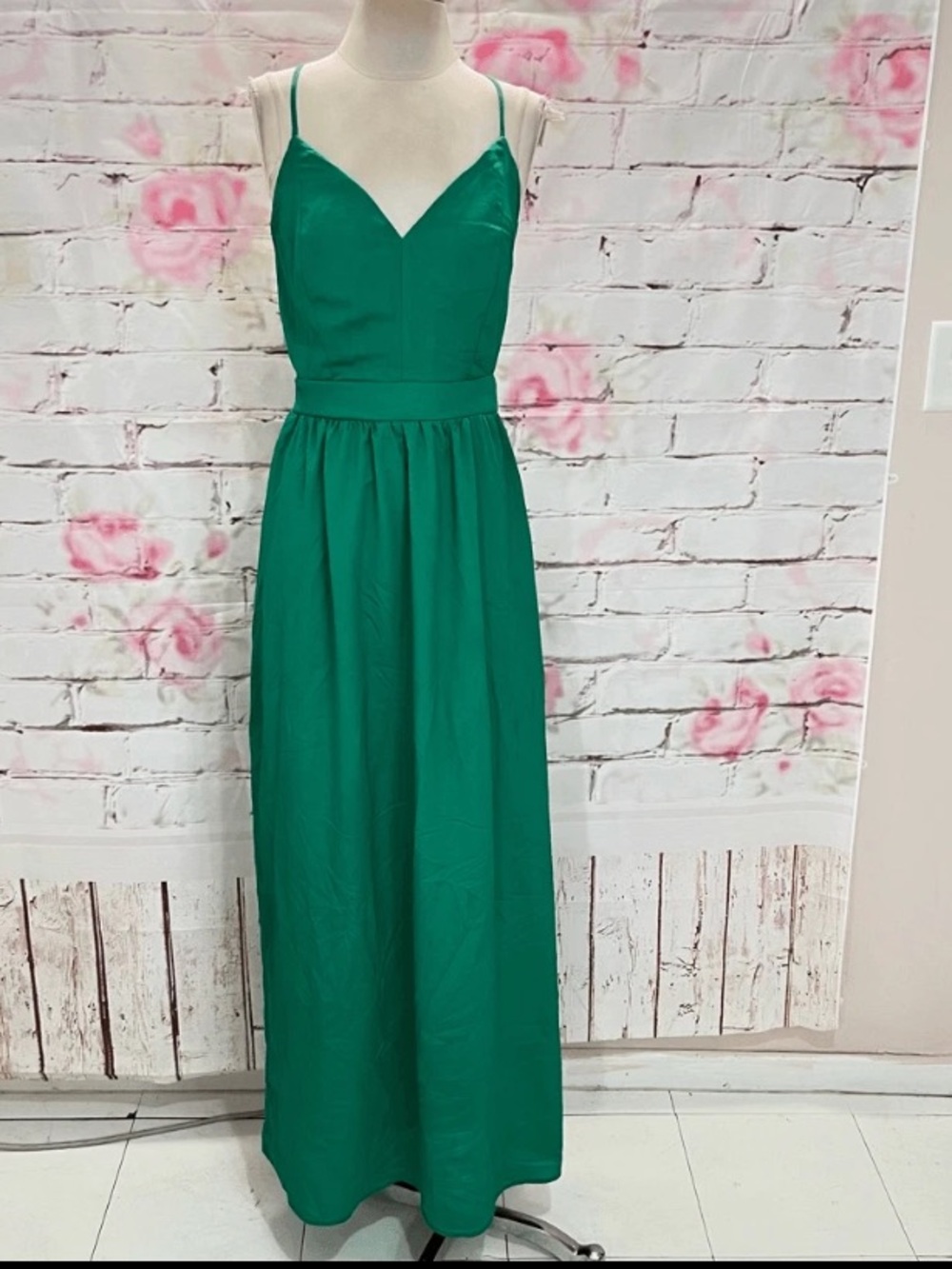Lulu's Emerald Green Open-Back Maxi Dress